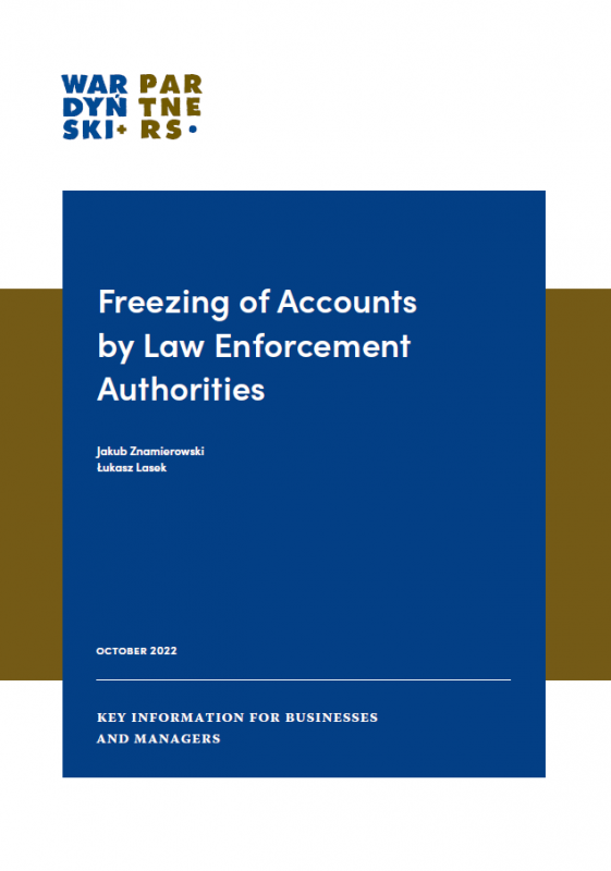 Freezing of accounts by law enforcement authorities