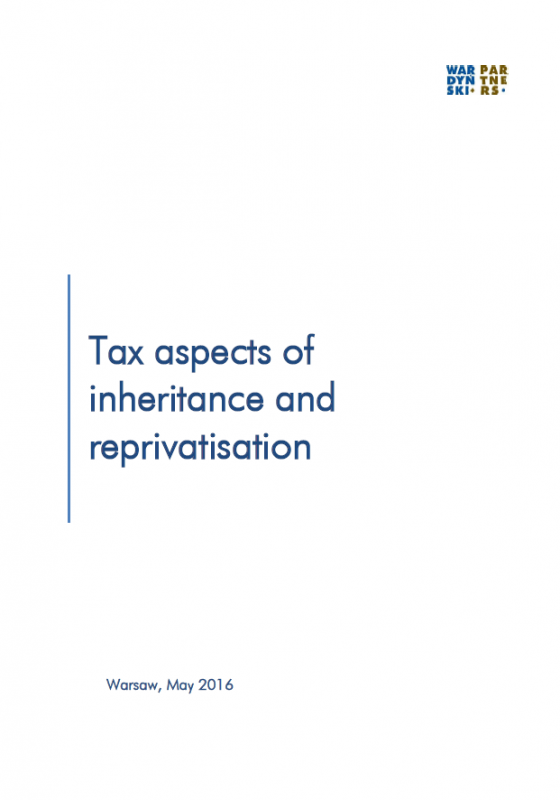 Tax aspects of inheritance and reprivatisation